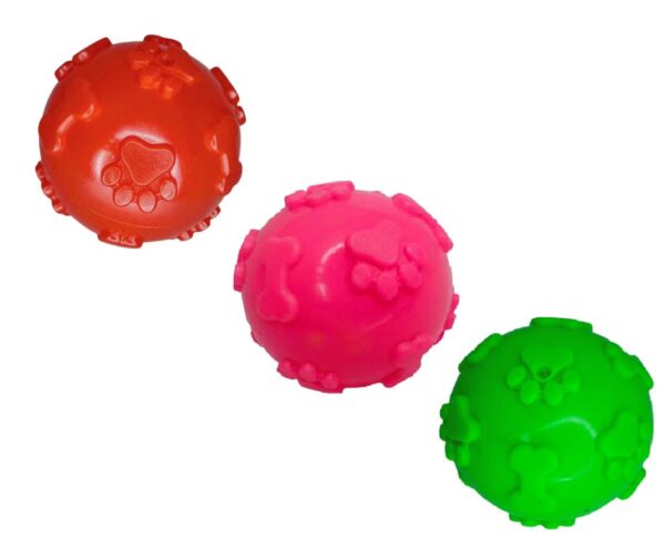 2 VELO Pelota De Caucho Huellitas