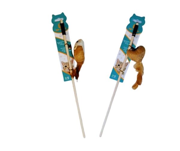2 VELO Varita Con Plumas Para Gatos