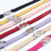 Collar De Terciopelo Con Corazón Brillante 21-26cm