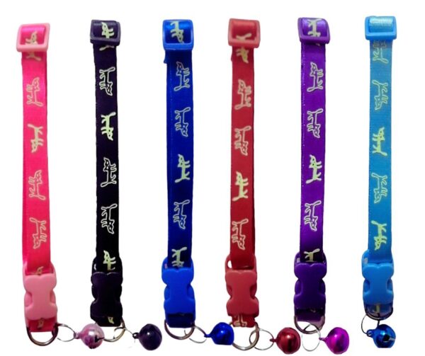 Collar Nylon Gatitos Luminosos 20-36cm