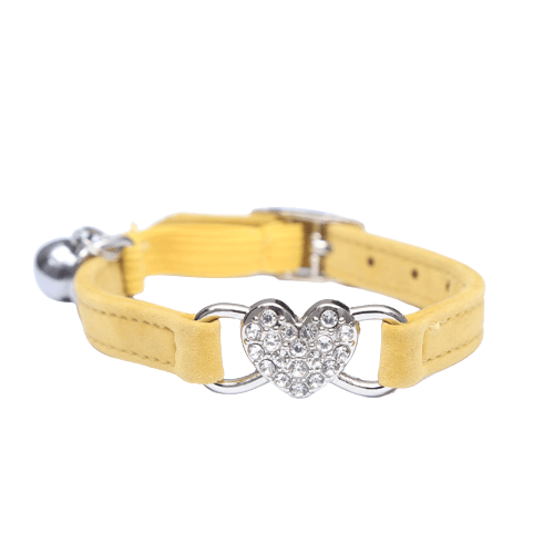 Collar De Terciopelo Con Corazón Brillante 21-26cm
