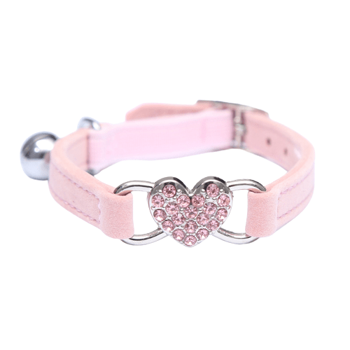 Collar De Terciopelo Con Corazón Brillante 21-26cm