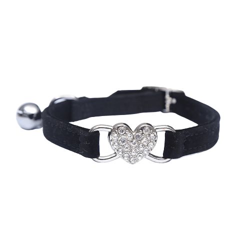 Collar De Terciopelo Con Corazón Brillante 21-26cm