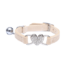 Collar De Terciopelo Con Corazón Brillante 21-26cm