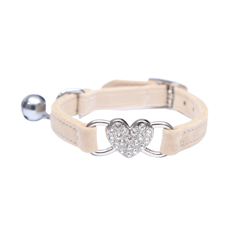 Collar De Terciopelo Con Corazón Brillante 21-26cm