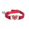 Collar De Terciopelo Con Corazón Brillante 21-26cm