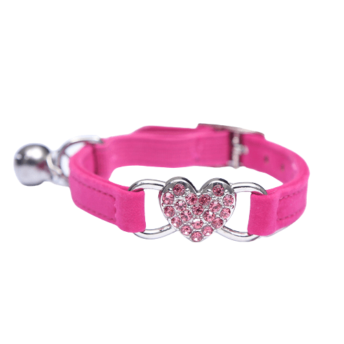 Collar De Terciopelo Con Corazón Brillante 21-26cm
