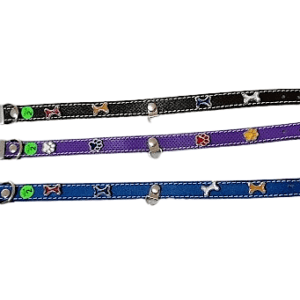 Collar De Cuero Con Aplicaciones Talla 2