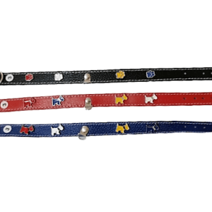 Collar De Cuero Con Aplicaciones Talla 3