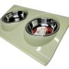 Plato Doble De Acero Inoxidable