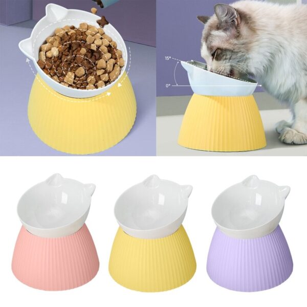 Plato Elevado Inclinado Para Gatos