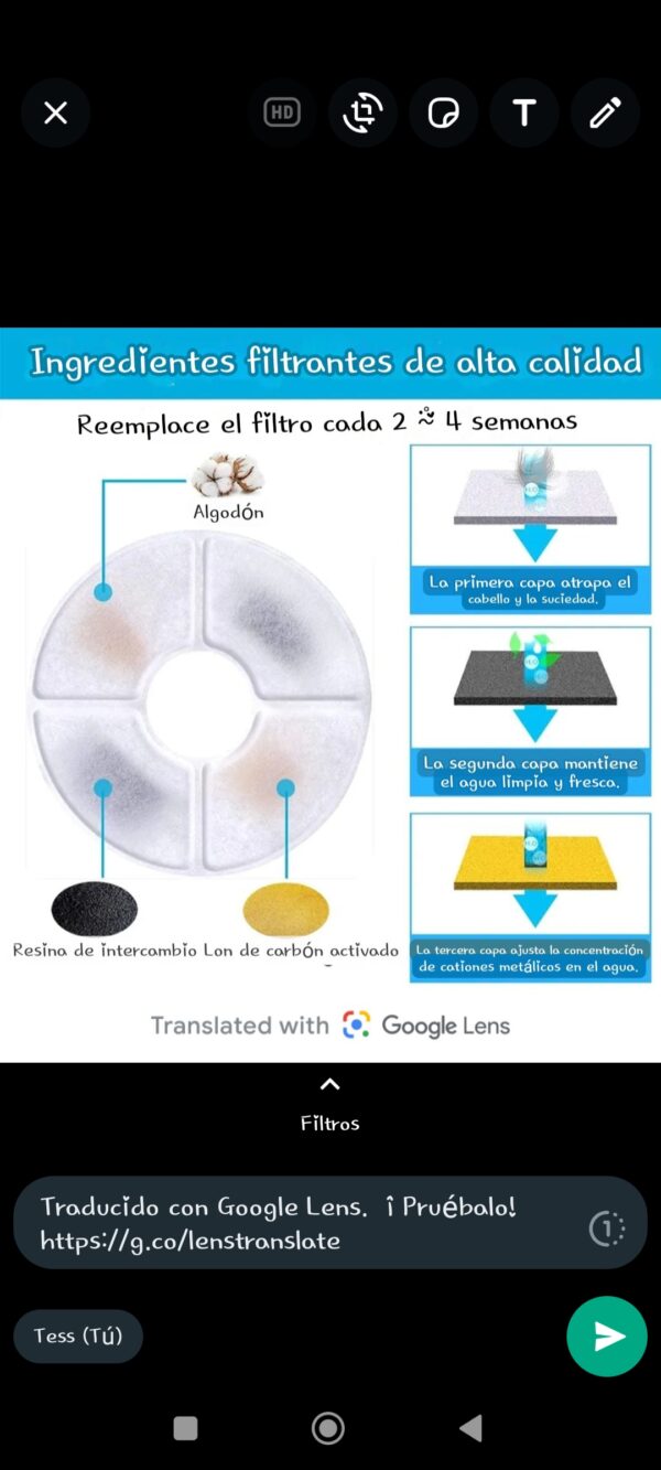 Filtro Para Fuente De Agua Para Gato