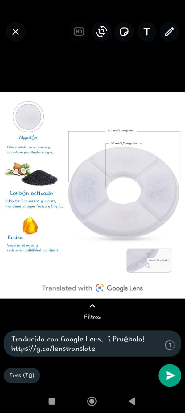 Filtro Para Fuente De Agua Para Gato