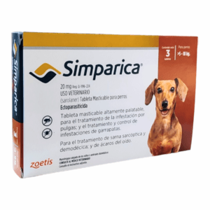 Simparica 20 Mg (5 A 10 Kg) 1 Tab Suelta
