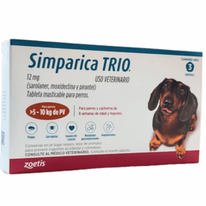 Simparica Trio 5 A 10 Kg 1 Tab Suelta