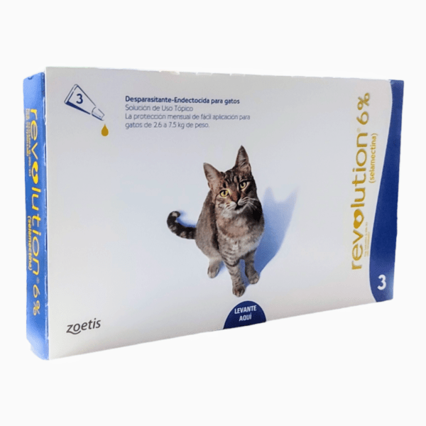 Zoetis Revolution 6% Gatos 2.6 A 7.5 Kg X 1 Pipeta
