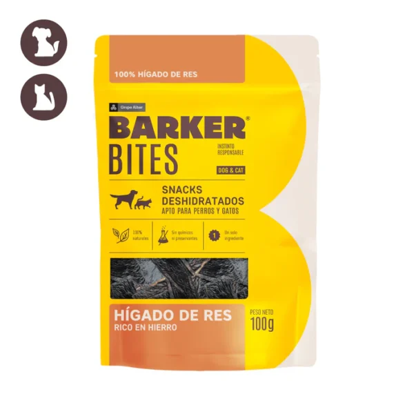 Barker Bites Hígado De Res 100g