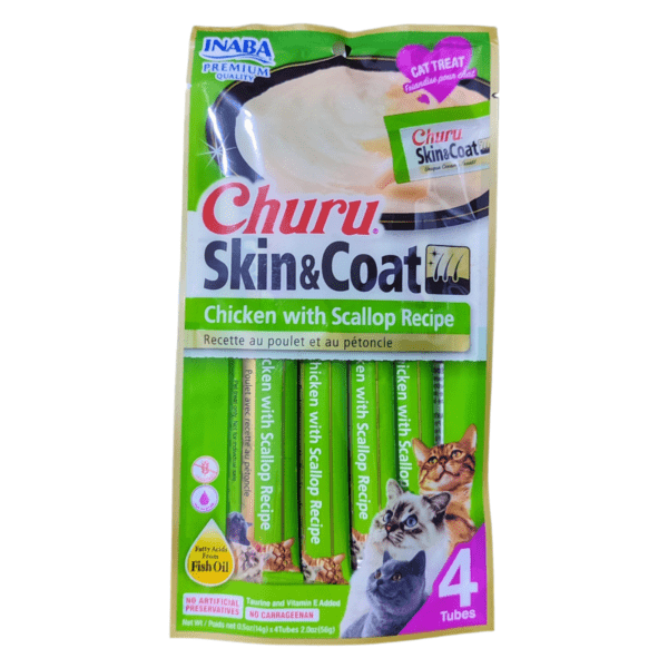 Churu Skin & Coat Pollo Y Vieiras X 4 Tubos