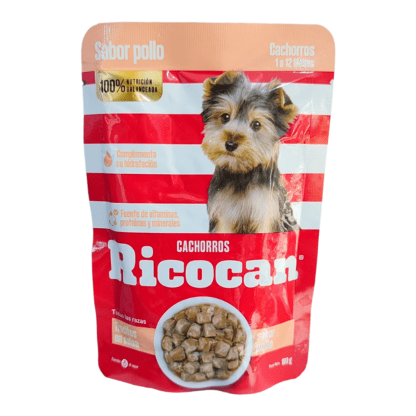 Ricocan Cachorros Trocitos Pollo Pouch 100g