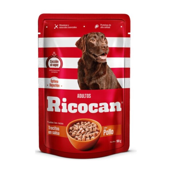 RICOCAN AD POLLO POUCH Ricocan Adulto Trocitos Pollo Pouch 100g