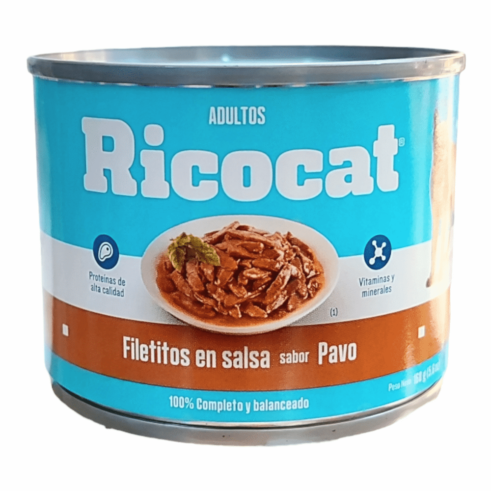 Ricocat Adulto Filetitos Pavo 160g