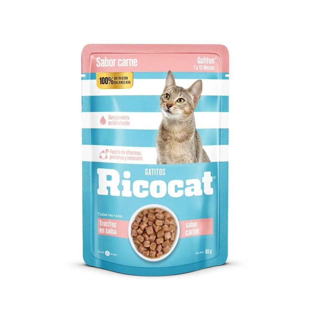 Ricocat Cachorros Trocitos Carne Pouch 85g