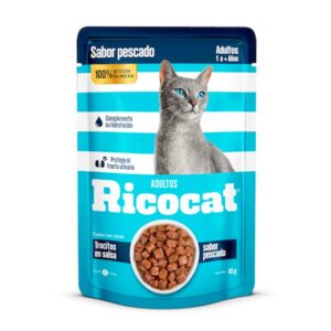 Ricocat Adulto Trocitos Pescado Pouch 85g
