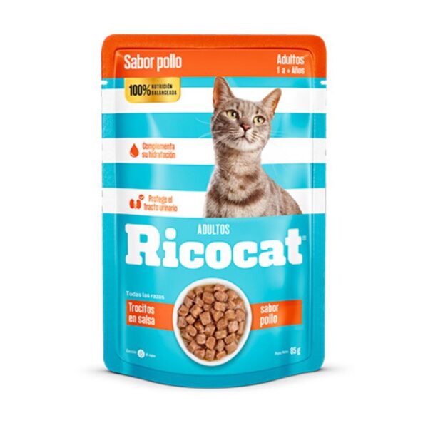 Ricocat Adultos Trocitos Pollo Pouch 85g