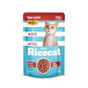 Ricocat Adultos Trocitos Salmón Pouch 85g