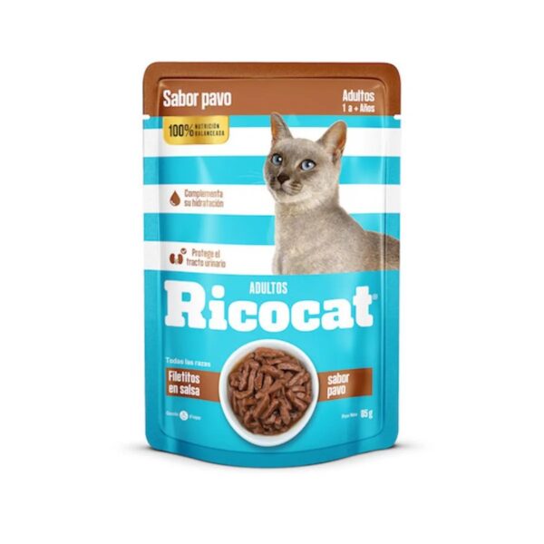 Ricocat Adultos Filetitos Pavo Pouch 85g