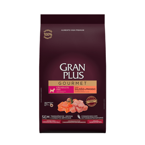 Gran Plus Gourmet Perro Adulto Mini y Pequeño Salmón Y Pollo 3Kg