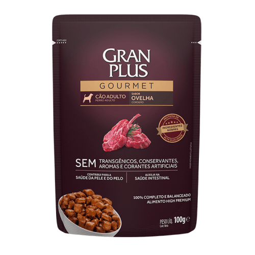 Gran Plus Gourmet Perro Adulto Cordero Pouch 100g