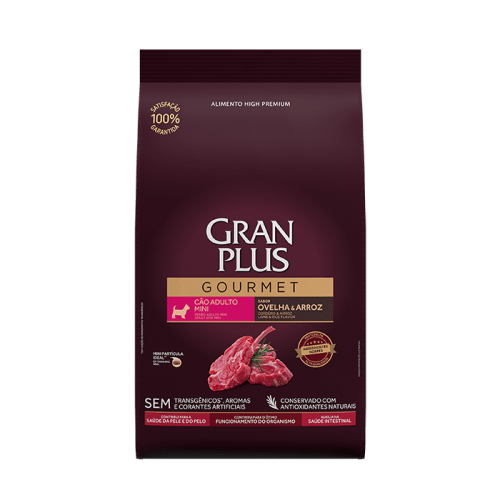 Gran Plus Gourmet Perro Adulto Mini y Pequeño Cordero Y Arroz 3Kg
