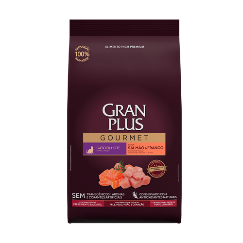 Gran Plus Gourmet Gatitos Salmón Y Pollo 3Kg