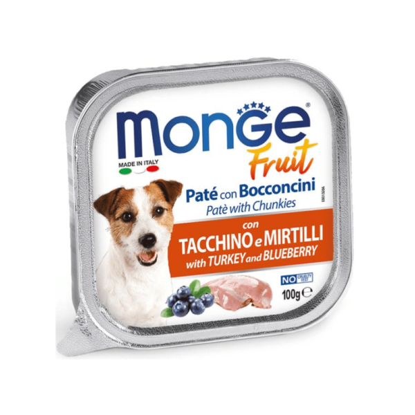 Monge-Fruit-Pavo-y-Arandanos-x-150gr-Pate-para-perros Monge Canine Fruit Pavo y Arandanos 100g