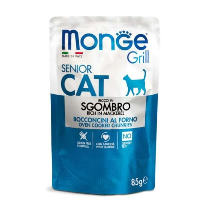 Monge Feline Grill Senior Caballa 85g