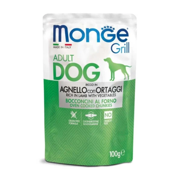 Monge Canine Grill Cordero Y Vegetales 100g