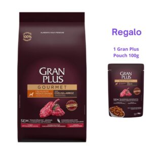 Gran Plus Gourmet Perro Cachorro Med/Grand Cordero Arroz 3Kg