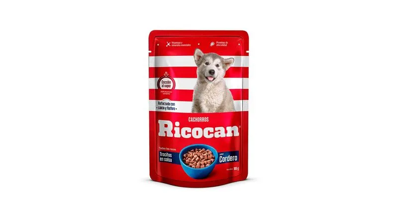 Ricocan Cachorros Trocitos Cordero Pouch 100g