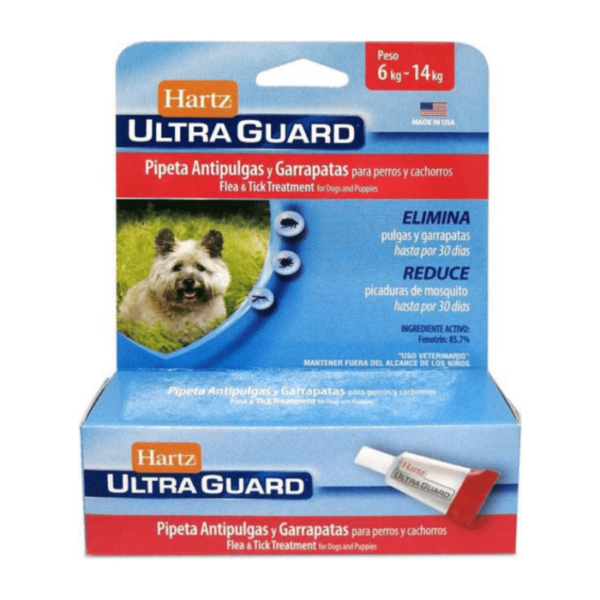 Hartz Ultra Guard Pipeta Antipulgas Perros 6 a 14 Kg