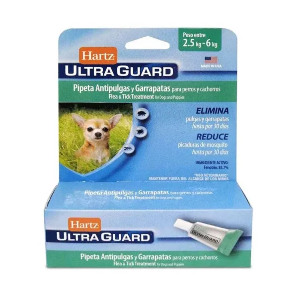 Hartz Ultra Guard Pipeta Antipulgas Perros 2.5 a 6 Kg