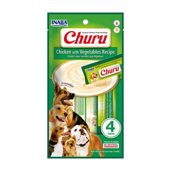 Churu Dog Pollo y Vegetales x 4 Tubos