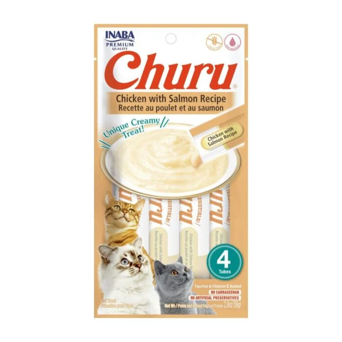 Churu Cat Pollo y Salmón 14g x 4 Tubos