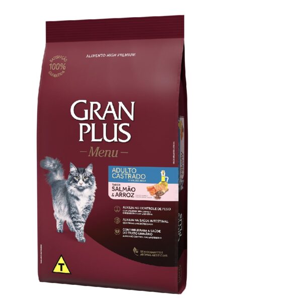GP AD CASTRADO SALMON Gran Plus Menú Gato Adulto Castrado Salmón Y Arroz