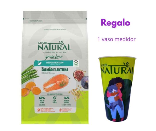 Guabi Natural Grain Free Gatos Adultos Castrados Salmón y Lenteja 1.5Kg