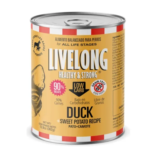 Livelong Dog Pato+Camote 362g