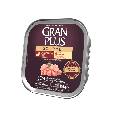 Gran Plus Paté Gourmet Gato Cachorro Pollo100g