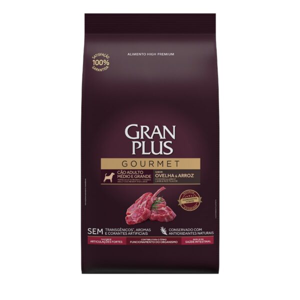 Gran Plus Gourmet Perro Cachorro Med/Grand Cordero y Arroz 3Kg