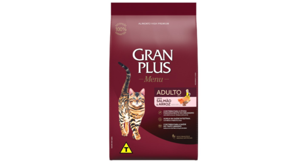 gran plus menu pollo Gran Plus Menú Gato Adulto Salmón Y Arroz 3Kg