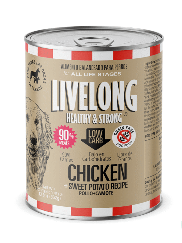 Livelong Dog Pollo+Camote 362g